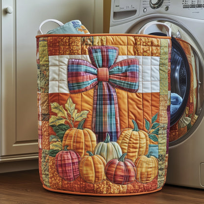 The Fall For Jesus Quilted Laundry Basket Tote