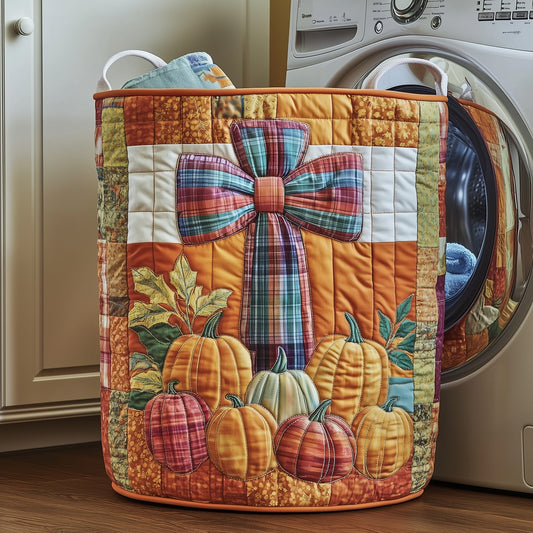 The Fall For Jesus Quilted Laundry Basket Tote