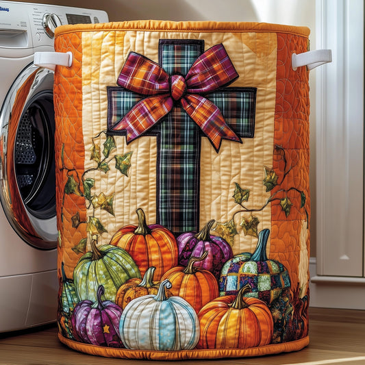 The Fall For Jesus Quilted Laundry Basket Tote