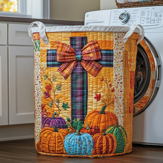 The Fall For Jesus Quilted Laundry Basket Tote