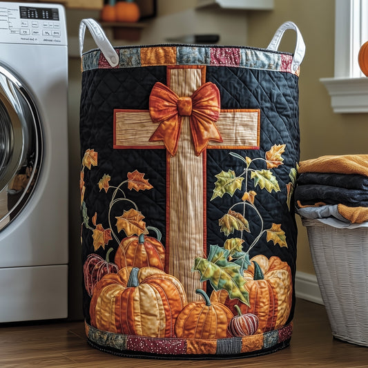 The Fall For Jesus Quilted Laundry Basket Tote