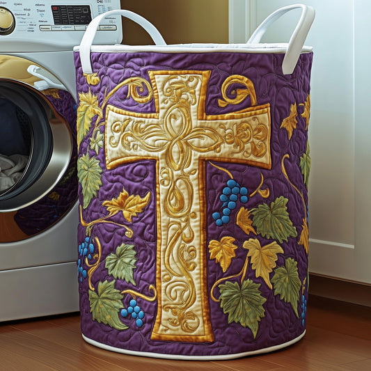 The Light Of Faith Quilted Laundry Basket Tote
