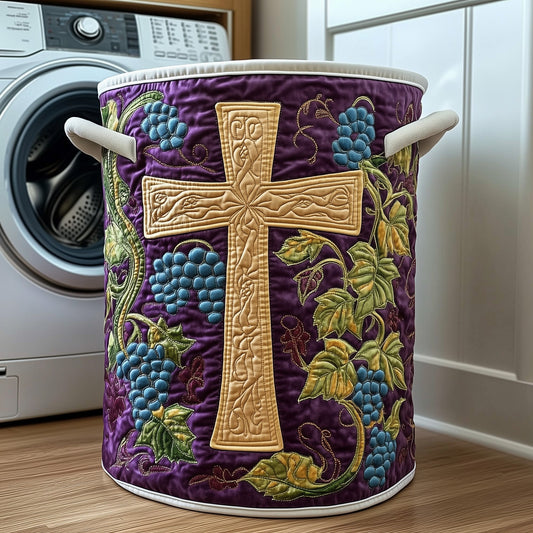 The Light Of Faith Quilted Laundry Basket Tote