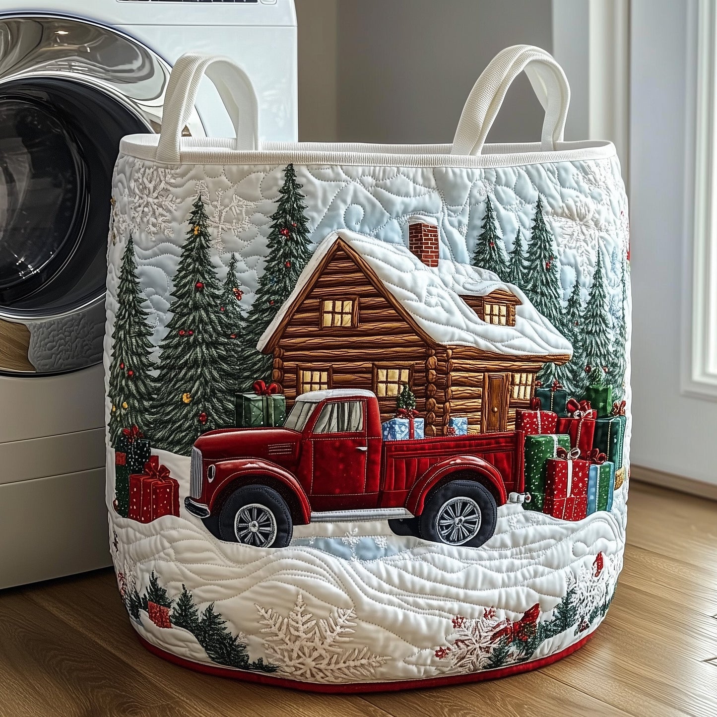 Rustic Christmas Laundry Quilted Tote