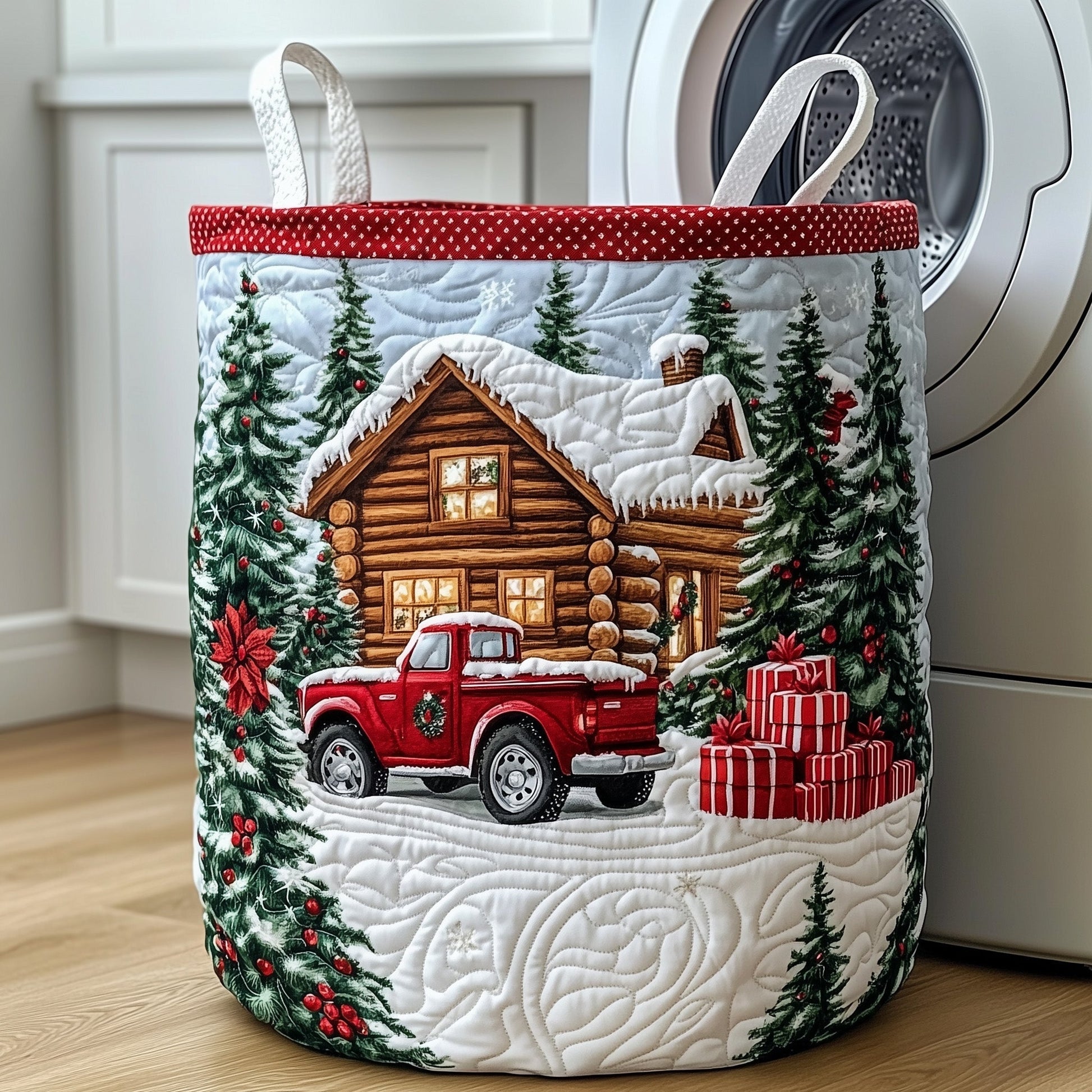 Rustic Christmas Laundry Tote Bag