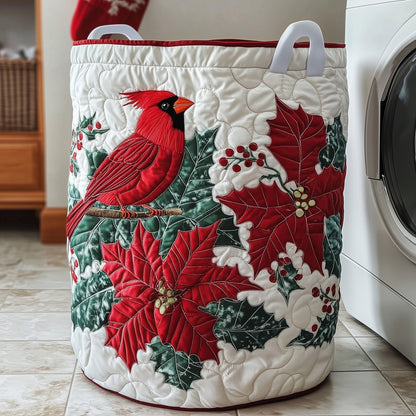 Winter Cardinal Laundry Quilted Tote