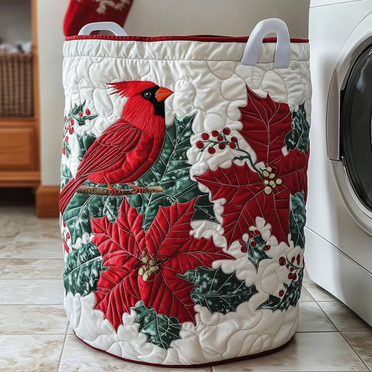 Winter Cardinal Laundry Quilted Tote