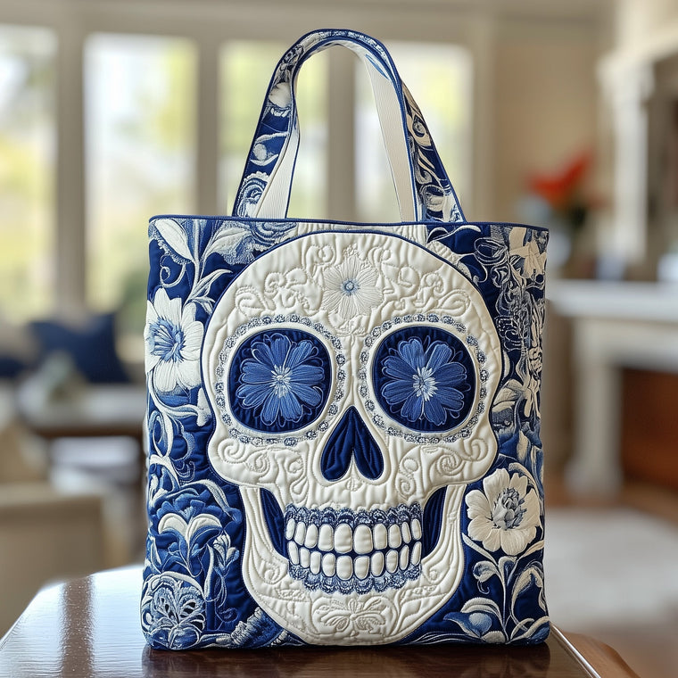 The Ceramic Skull Quilted Tote