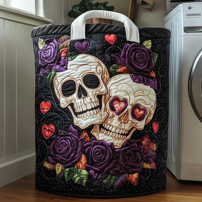 The Dark Elegance Quilted Laundry Basket Tote 2034