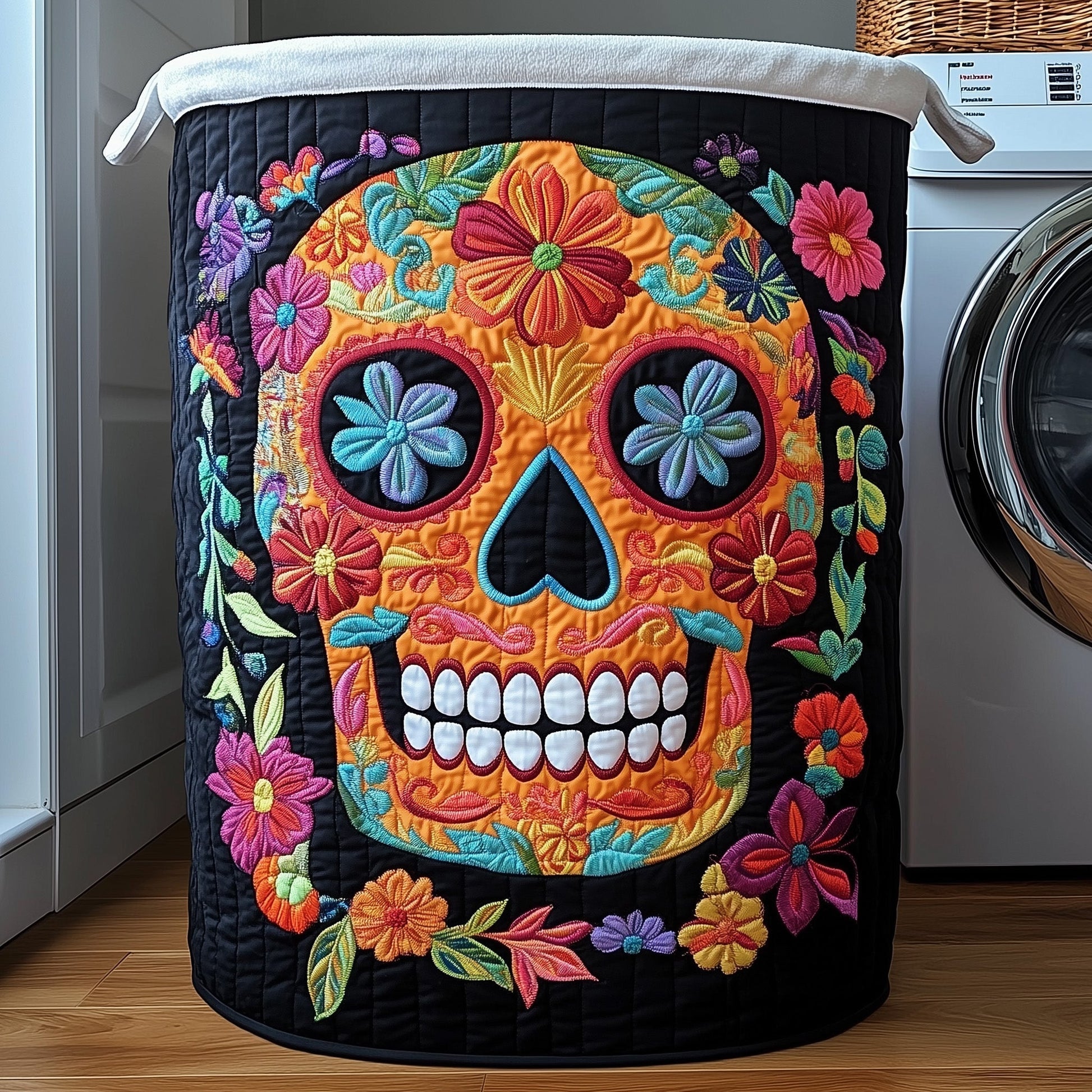Fiesta Skull Laundry Tote Bag