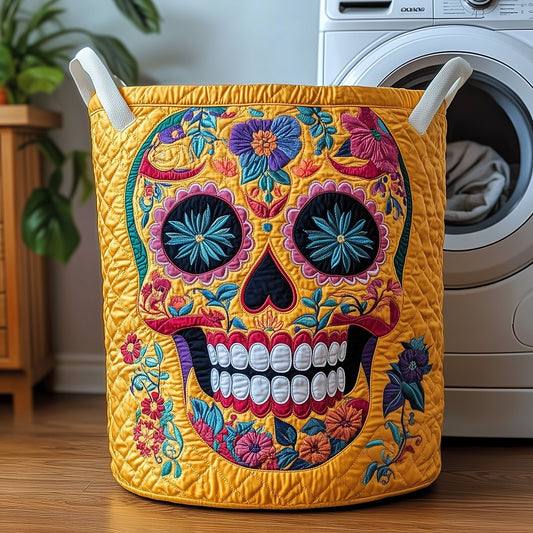 The Fiesta Skull Quilted Laundry Basket Tote 2040