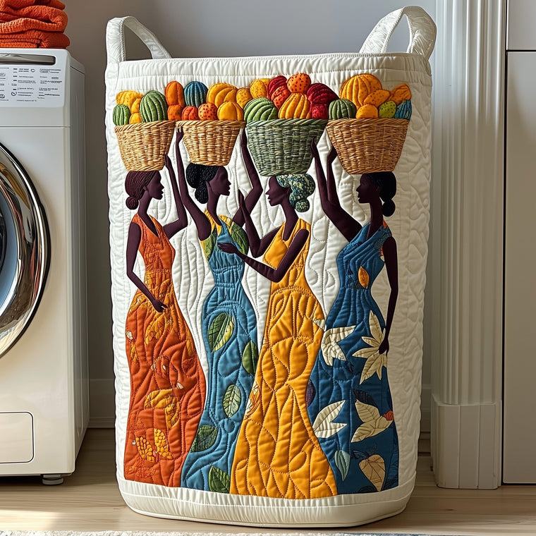 The Divine Beauty Quilted Laundry Basket Tote 2050