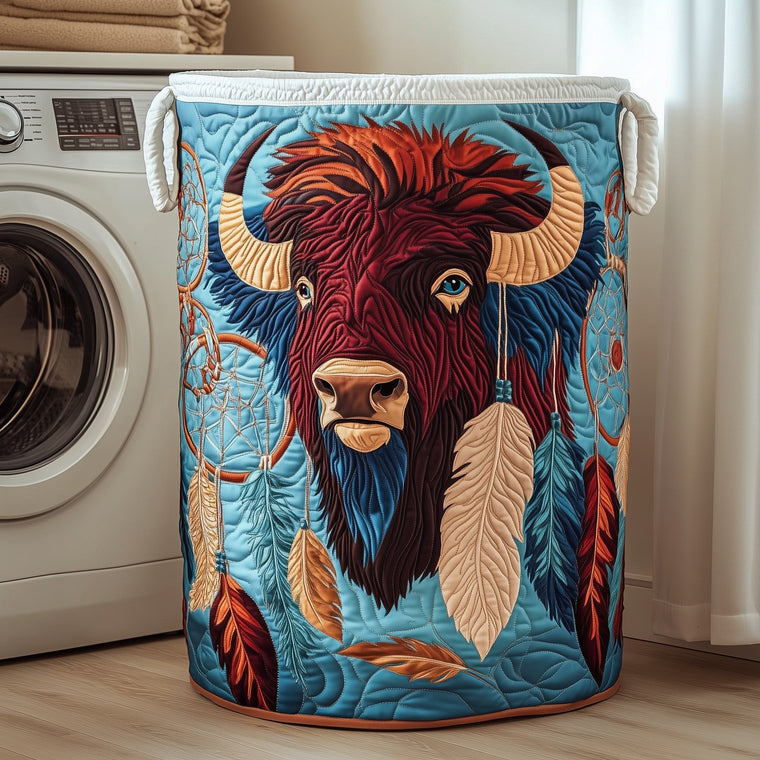Prairie Bison Laundry Tote Bag