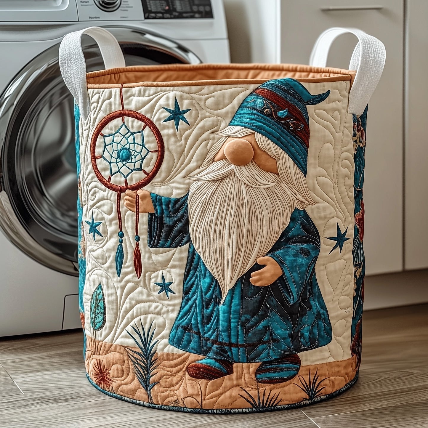 The Native Charm Quilted Laundry Basket Tote 2062
