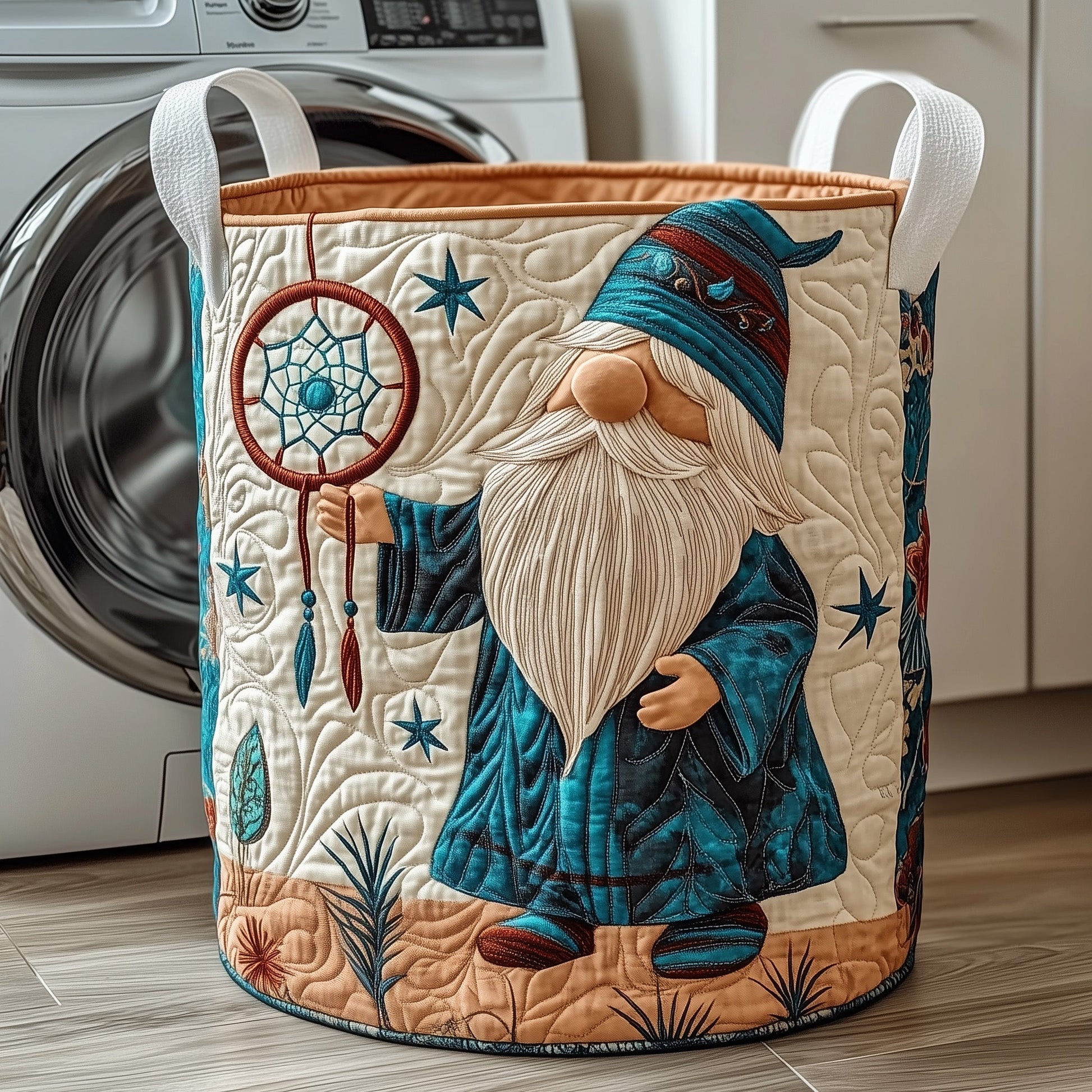 The Native Charm Quilted Laundry Basket Tote 2062
