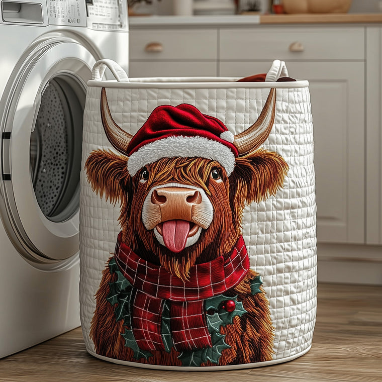 Yuletide Highland Cow Tote Bag