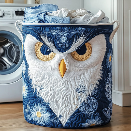 The Majestic Owl Quilted Laundry Basket Tote 2142