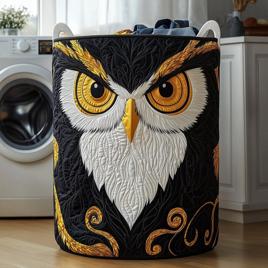 The Majestic Owl Quilted Laundry Basket Tote 2145