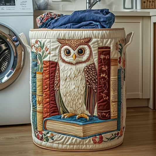 The Wise Reader Quilted Laundry Basket Tote 2150
