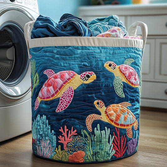The Ocean Breeze Quilted Laundry Basket Tote 2157