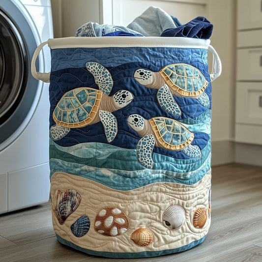 The Ocean Breeze Quilted Laundry Basket Tote 2158