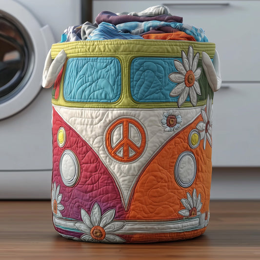 The Hippie Van Quilted Laundry Basket Tote 2232