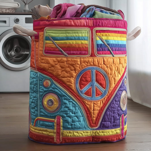 The Hippie Van Quilted Laundry Basket Tote 2233
