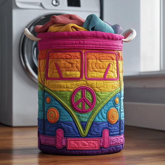 The Hippie Van Quilted Laundry Basket Tote 2234