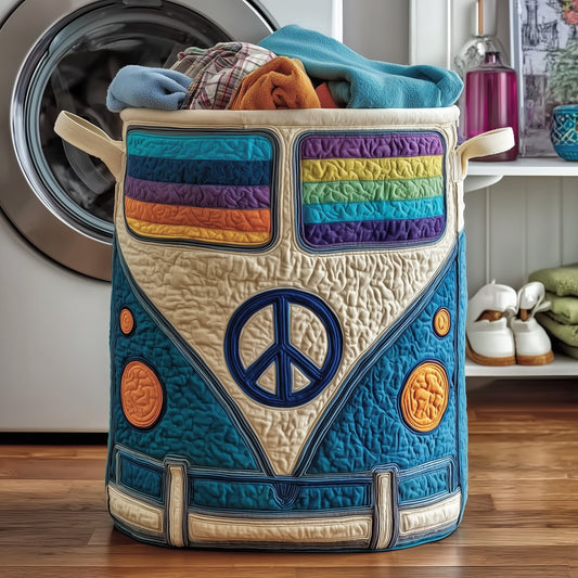 The Hippie Van Quilted Laundry Basket Tote 2235