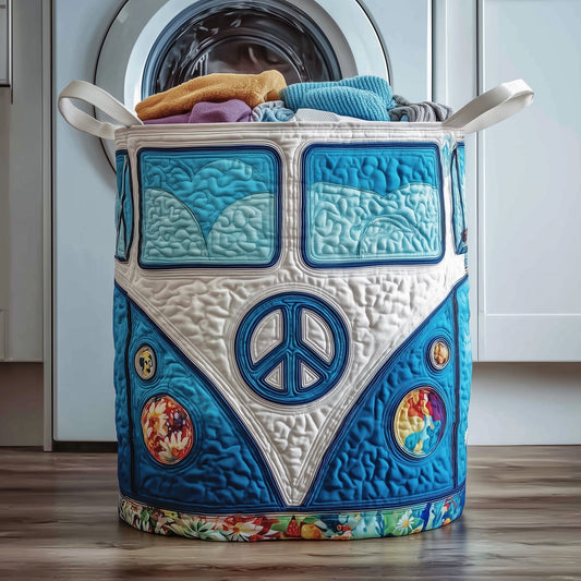 The Hippie Van Quilted Laundry Basket Tote 2236