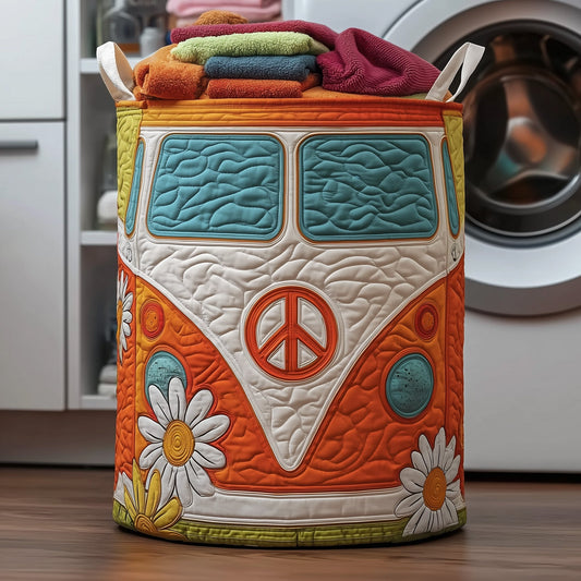 The Hippie Van Quilted Laundry Basket Tote 2237