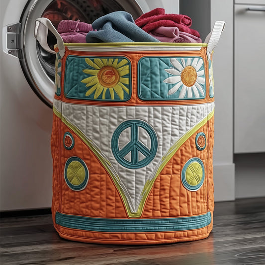 The Hippie Van Quilted Laundry Basket Tote 2238