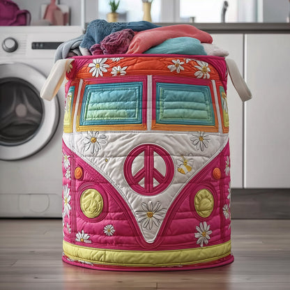 The Hippie Van Quilted Laundry Basket Tote 2239