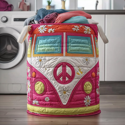 The Hippie Van Quilted Laundry Basket Tote 2239
