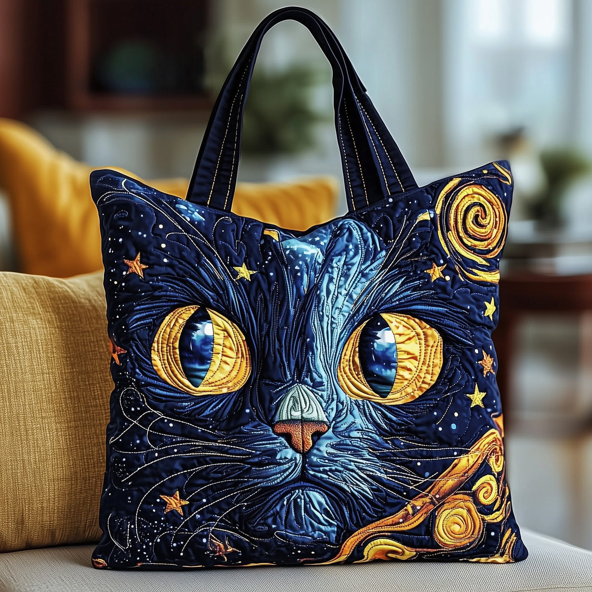 The Starry Catitude Tote Bag