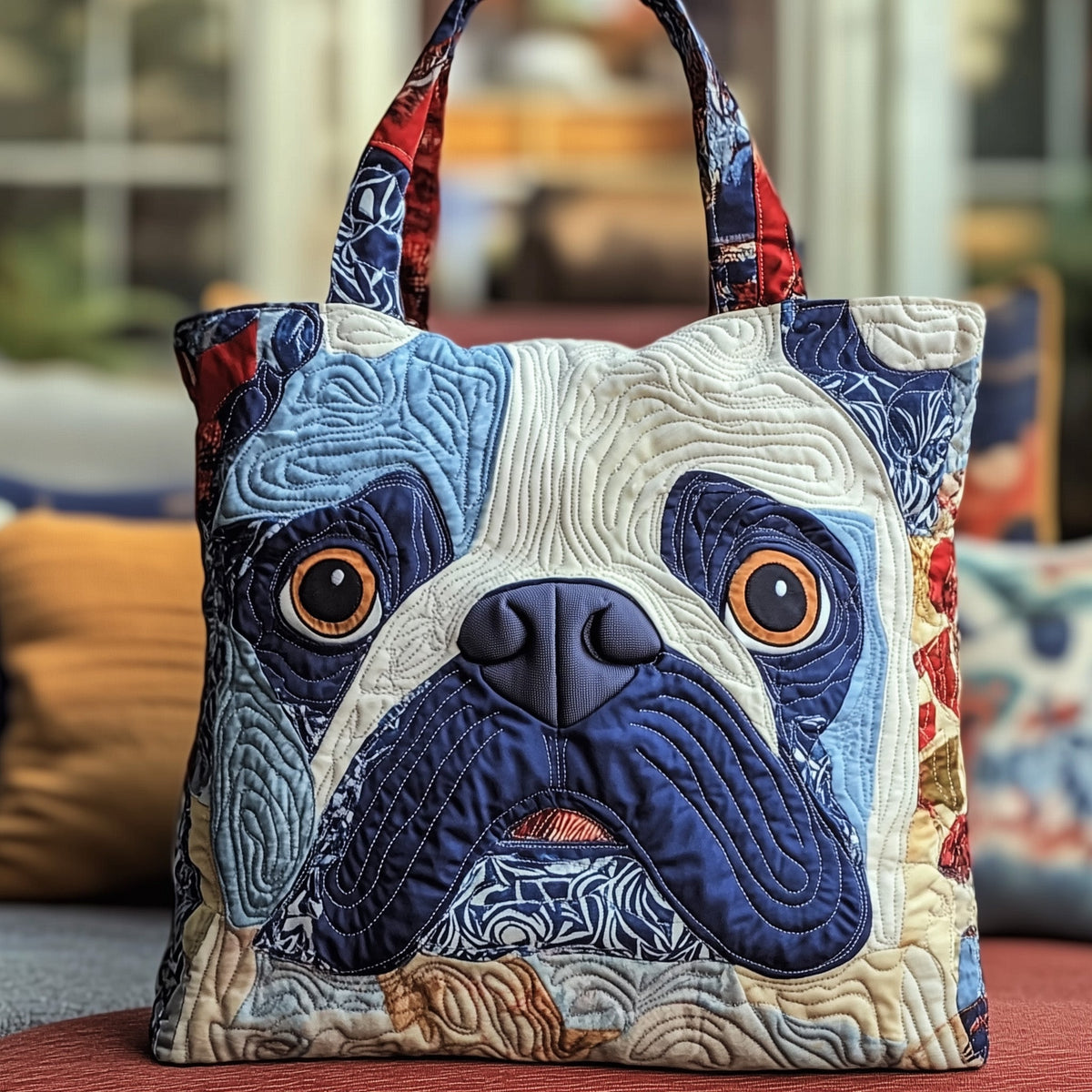 French Bulldog Face Tote Bag