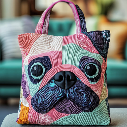 Colorful French Bulldog Face Tote Bag