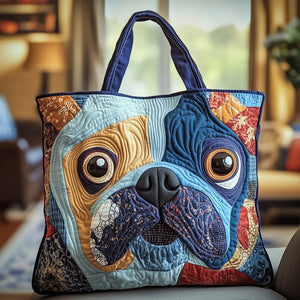 Everyday Frenchie Charm Quilted Tote