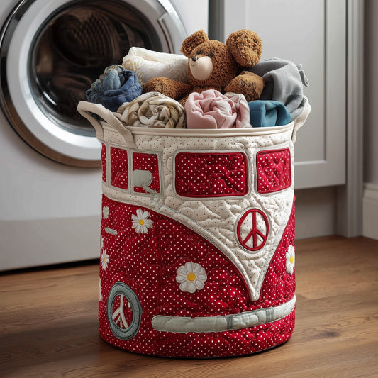 The Hippie Van Quilted Laundry Basket Tote 2279