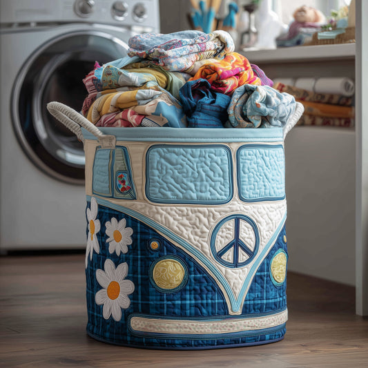 The Hippie Van Quilted Laundry Basket Tote 2280