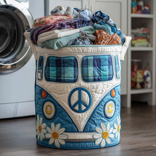 The Hippie Van Quilted Laundry Basket Tote 2281