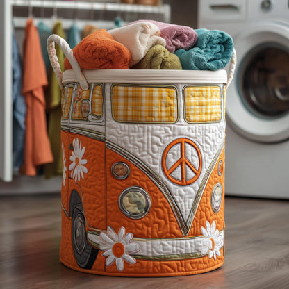 The Hippie Van Quilted Laundry Basket Tote 2282