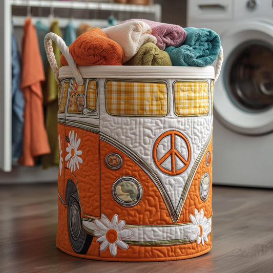 The Hippie Van Quilted Laundry Basket Tote 2282