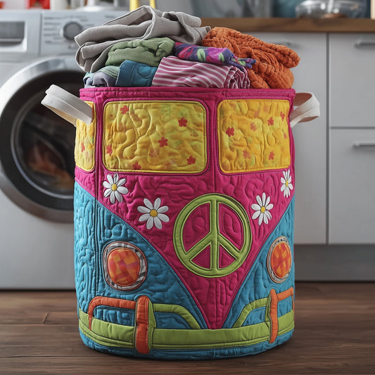 The Hippie Van Quilted Laundry Basket Tote 2283