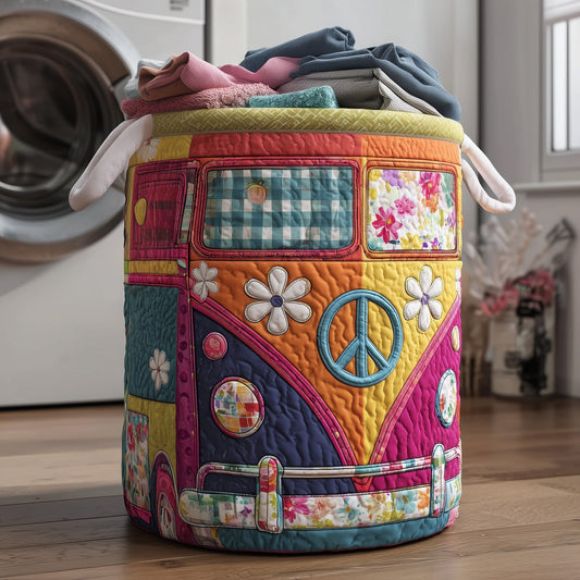 The Hippie Van Quilted Laundry Basket Tote 2285
