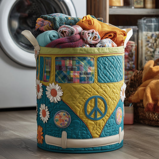 The Hippie Van Quilted Laundry Basket Tote 2289