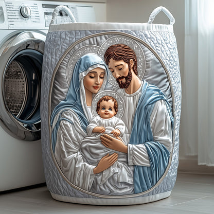 Nativity Laundry Basket Quilted Tote