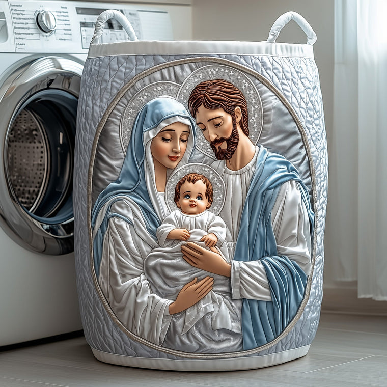 Nativity Laundry Basket Quilted Tote