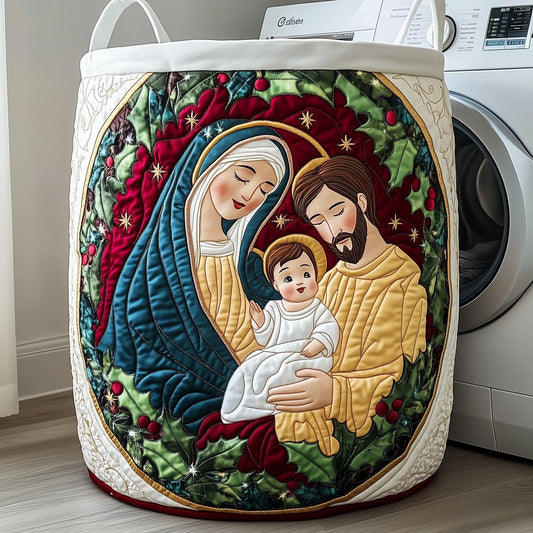 The Nativity Quilted Laundry Basket Tote 2351