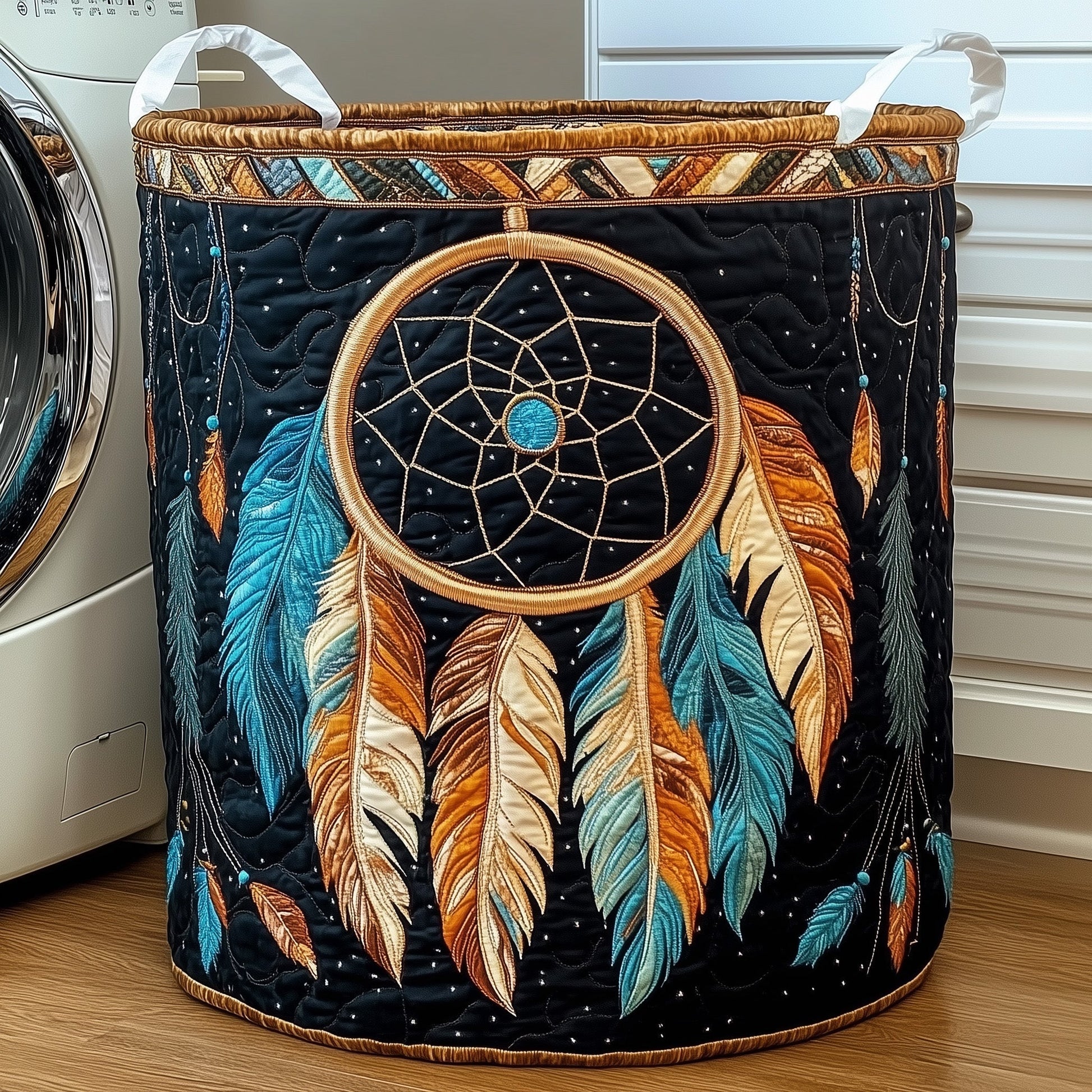 The Dreamcatcher Quilted Laundry Basket Tote 2413